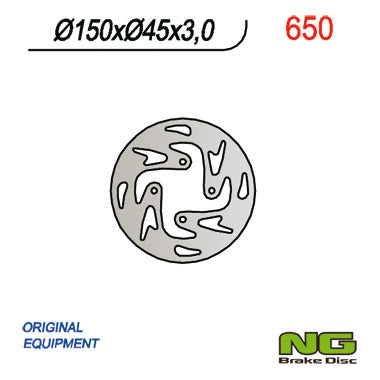 Brake disc (rotor) rear GAS GAS TXT (150X45X3), NG Brakes