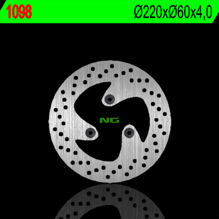 Brake disc (rotor) rear HONDA ATV TRX 300 EX '93-'12, X '09-'11 (220X60X4), NG Brakes