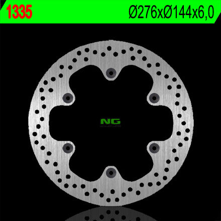 Brake disc (rotor) rear HONDA CB 1300 '01-'05, CBR 1000F '87-'92, NT 650/700V '98-'15, CB 1000 '93-'95 (276X144X6) (6X10,5MM) - Replaces NG214, NG Brakes