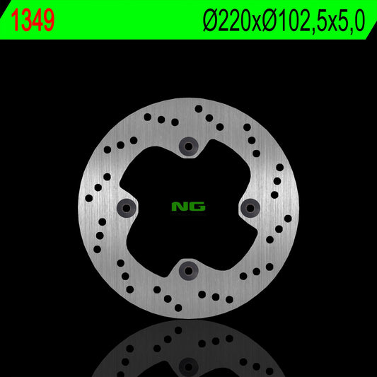 Brake disc (rotor) rear HONDA CBR 250 R 11-12 (220X102,5X5,0MM) (4X10,5MM), NG Brakes