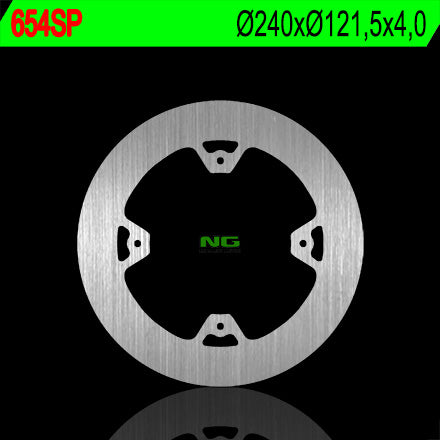 Brake disc (rotor) rear HONDA CR 125/250 '02-07, CRF 250/450R '04-'21 (240X121,5X4) (Full), NG Brakes