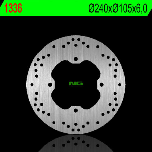 Brake disc (rotor) rear HONDA SILVER WING 400 09-15, 600 09-15 (240X105X6,0MM)(4x10,25mm), NG Brakes