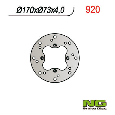 Brake disc (rotor) rear HONDA TRX 650 RINCON '05-'06, NG Brakes