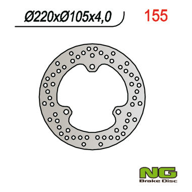 Brake disc (rotor) rear HONDA X8R 98-04 (220x105x4), NG Brakes