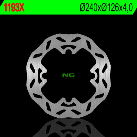 Brake disc (rotor) rear HUSQVARNA TE 250/450/510 '05-'06 (240X126X4) (4X19MM) WAVE, NG Brakes
