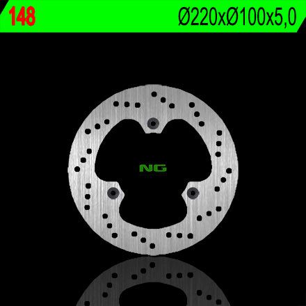 Brake disc (rotor) rear KAWASAKI 250 NINJA '08-'13 (220X100X5) (3X10,5MM), NG Brakes