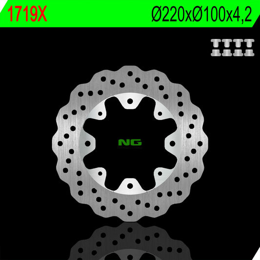 Brake disc (rotor) rear KAWASAKI ER F/N 05-17, KLE 650 ABS 07-14, Z 650SX 17-19 WAVE, NG Brakes