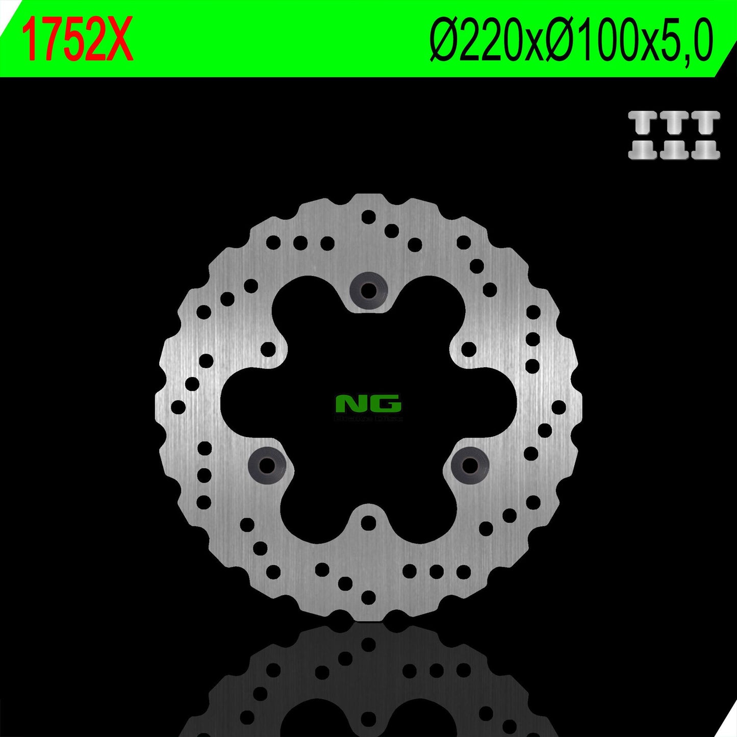 Brake disc (rotor) rear KAWASAKI EX 250/300/400 NINJA 13-22 WAVE, NG Brakes