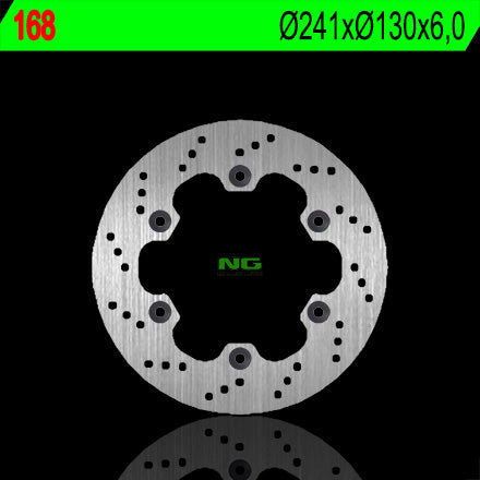 Brake disc (rotor) rear KAWASAKI GPX 600R '88-'96 (241X130X6) (4X10,5MM), NG Brakes