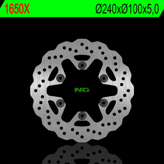 Brake disc (rotor) rear KAWASAKI KLX 250 09-20, KLX 300 R '20 (240X100X5,0MM) (6X10,50MM) WAVE, NG Brakes