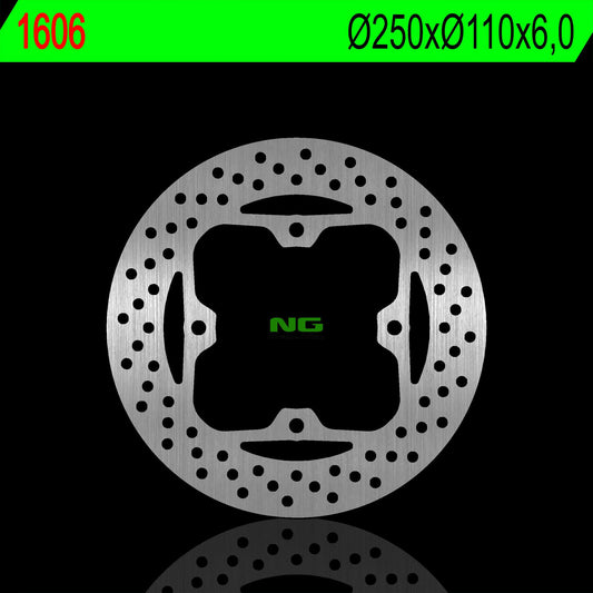 Brake disc (rotor) rear KAWASAKI KLZ 1000 VERSYS 16-20 Z 1000 '07-'21, Z 1000SX ZZR 1400 '06-'20 (250X110X6,0MM) (4X10,5MM), NG Brakes