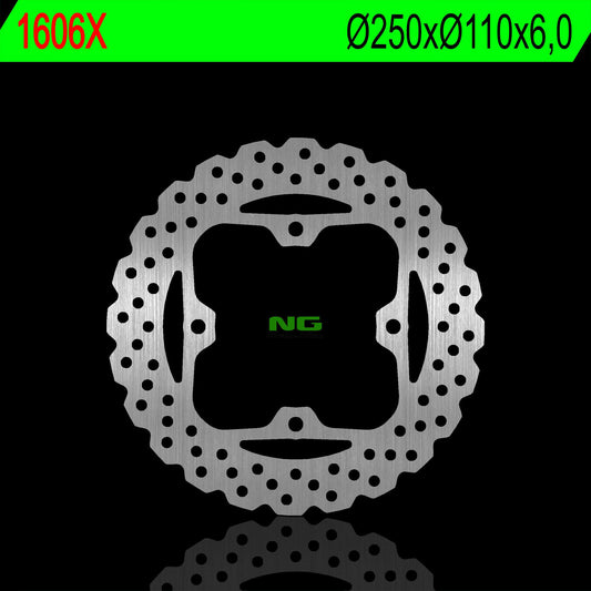 Brake disc (rotor) rear KAWASAKI KLZ 1000 VERSYS '16-'22 Z 1000 '15-'22, Z 1000SX ZZR 1400 '06-'22 (250X110X6,0MM) (4X10,5MM) WAVE, NG Brakes