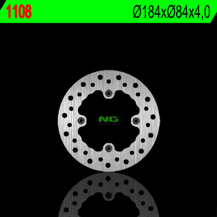 Brake disc (rotor) rear KAWASAKI KX 80 '84-'99 (184X84X4) (4X6,5MM), NG Brakes