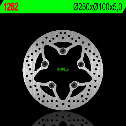 Brake disc (rotor) rear KAWASAKI ZRX 1100/1200 '99-'06, ZZR 1200 '02-'05 (220X100X5) (5X10,5MM), NG Brakes
