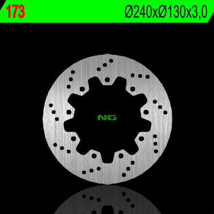 Brake disc (rotor) rear KAWASAKI ZZR 600 '90-'92, ZX 6R '95-'97, ZEPHYR 750 '92-'97 (230X100X6) (4X10,5MM), NG Brakes