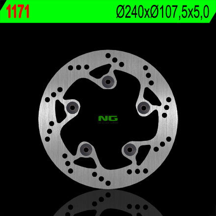 Brake disc (rotor) rear KTM DUKE 690/790/890 '08-'22, SUPERMOTO 950/990 '05-'08, SUPERDUKE 690/950/990 (240X107,5X5) (5X8,5MM), NG Brakes