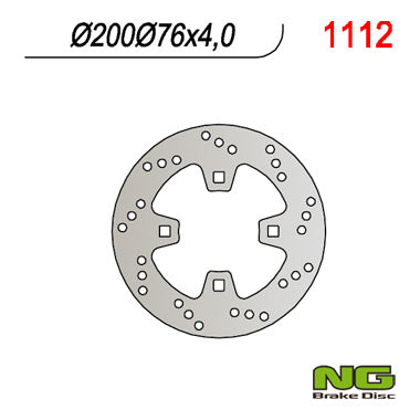 Brake disc (rotor) rear KTM QUAD 450/505/525 (200x76x4), NG Brakes