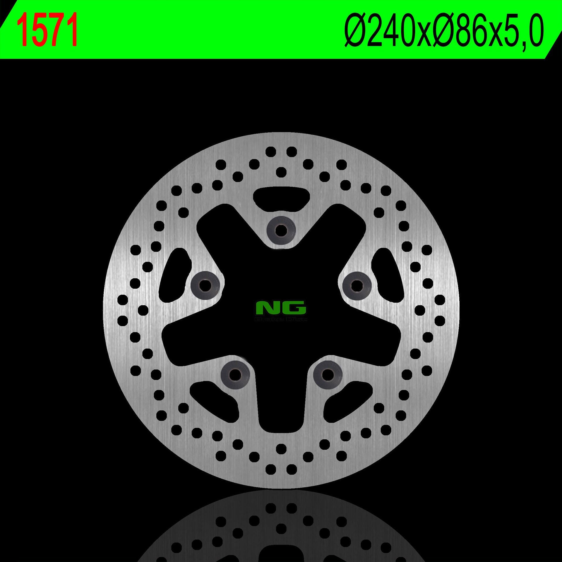 Brake disc (rotor) rear KTM SUPER DUKE 1290 14-18 (240X86X5,0MM) (5X8,5MM), NG Brakes