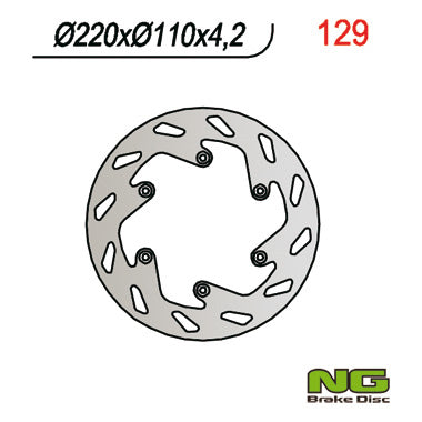 Brake disc (rotor) rear KTM SX/EXC/LC 4 (220x110x4,2) (NG141; NG129), NG Brakes