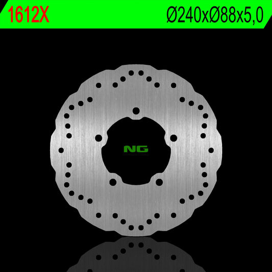 Brake disc (rotor) rear KYMCO DOWNTOWN 125 09-16, 300 16-18, 350 09-16, SUPER DINK 125/300 09-16, X-TOWN 125/300 (240X88X5,0MM) (5X10,5MM) WAVE, NG Brakes