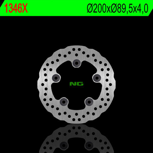 Brake disc (rotor) rear KYMCO GRAND DINK 125/300 12-15, LIKE 125/150/200 09-18 (200X89,5X4,0MM) (5X10,5MM) WAVE, NG Brakes