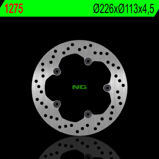 Brake disc (rotor) rear PEUGEOT GEOPOLIS 125/300/400 (226X113X4,5MM) (5X6,5MM), NG Brakes