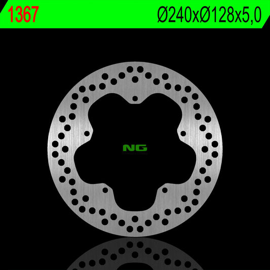 Brake disc (rotor) rear PIAGGIO X10 125/350/500 12-17 (240X128X5MM) (5X6,5MM), NG Brakes