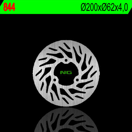 Brake disc (rotor) rear RIEJU 50/125 (200X62X4) (3X8,5MM), NG Brakes