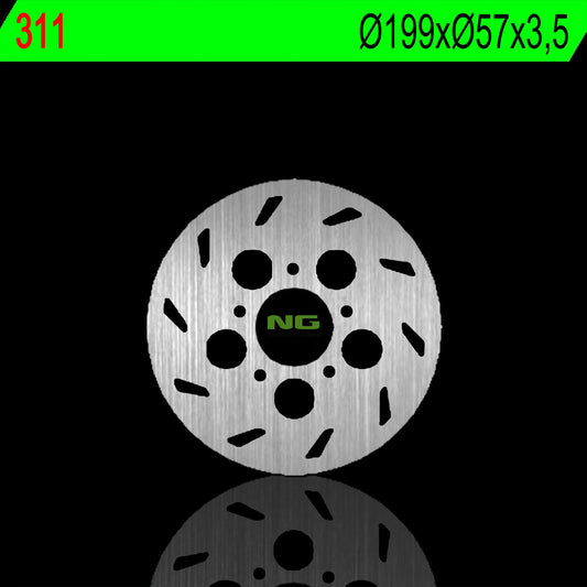 Brake disc (rotor) rear RIEJU 50RS 1 97-01 (199X57X3,5MM) (5X6,5MM), NG Brakes