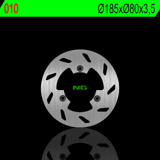 Brake disc (rotor) rear RIEJU RJ 50 99-03, RIEJU RR 50 97-04 (185X80X3,5MM) (3X8,5MM), NG Brakes