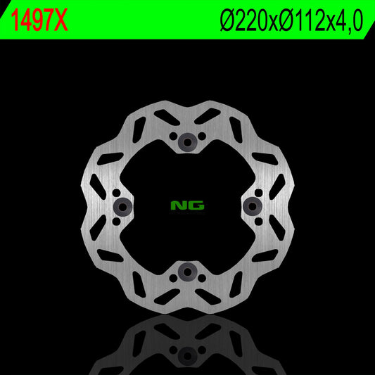 Brake disc (rotor) rear SHERCO 250/300/450 '14-'20 (220X112X4,0MM) (4X10,5MM) WAVE, NG Brakes