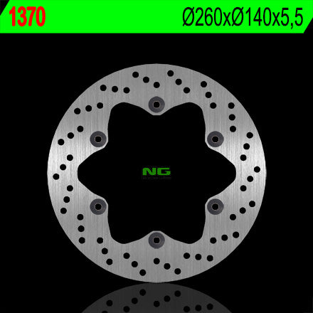 Brake disc (rotor) rear SUZUKI B-KING / ABS 1300 '08-'11, B-KING KONZEPT 1300 '12-'13 (260X140X5,5MM) (6X10,25MM), NG Brakes