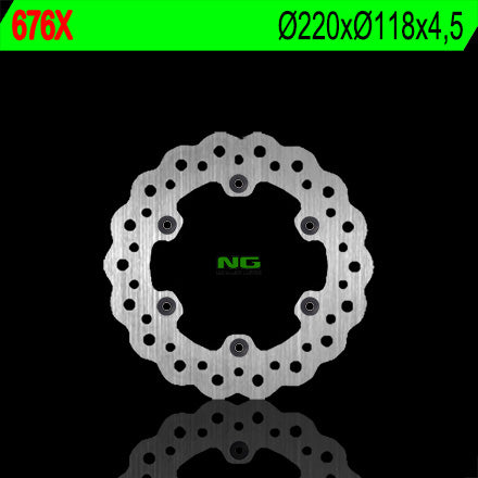 Brake disc (rotor) rear SUZUKI RM 125/250 (88-98), DRZ 400 (220X118X4,5) WAVE (6X6,5MM), NG Brakes