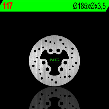 Brake disc (rotor) rear SUZUKI RMX 50 '97-'02 (185X3,5) (6X15,5MM), NG Brakes