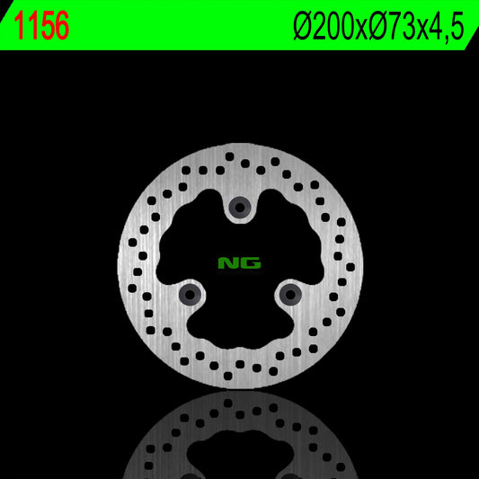 Brake disc (rotor) rear SYM GTS/ JOYRIDE/SHARK 125/200 01-16 (22X73X4,5MM) (3X10,5MM), NG Brakes