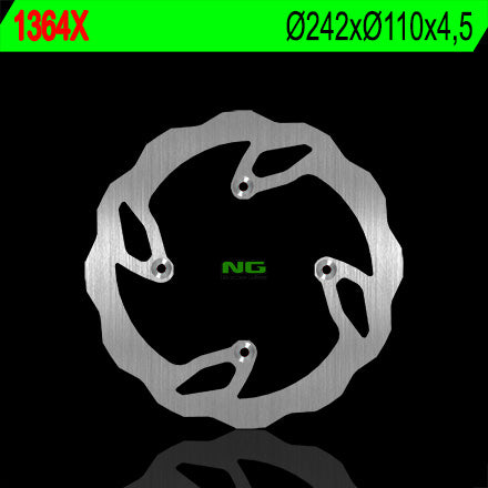 Brake disc (rotor) rear TM 125/250/300/450/530 '06-'09 (242X110X4,5) (4X7MM) WAVE, NG Brakes