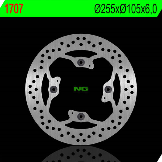 Brake disc (rotor) rear TRIUMPH 800/900/955/1050 (255X105X6MM) (4X10,5MM), NG Brakes