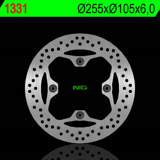 Brake disc (rotor) rear TRIUMPH TIGER 800/1050 13-17, SPEED TRIPLE 14-17 (255X105X6,0MM) (4X10,5MM), NG Brakes