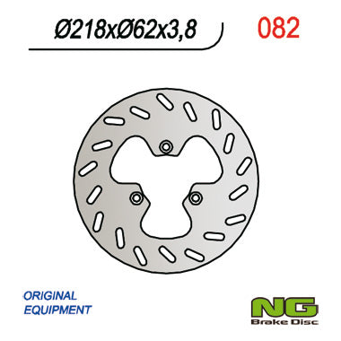 Brake disc (rotor) rear YAMAHA DT50R '03-'08DT 50X/SM '07-'11, XT 125 X '05-'12 (218x62x3,5), NG Brakes
