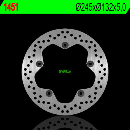Brake disc (rotor) rear YAMAHA MT09 '13-'23, MT07 '13-'23, TENERE 700 '19-'23 (245X132X5) (5X10,5MM) T-RACER 900 '15-'20, XSR 900'15-18 WAVE, NG Brakes