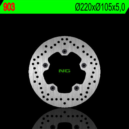 Brake disc (rotor) rear YAMAHA R6 03-08, R1 04-08 (220x105x5), NG Brakes