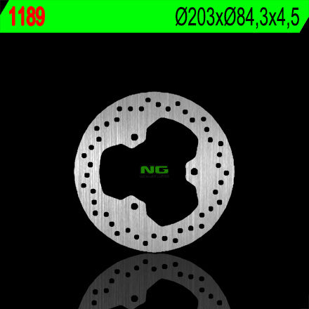 Brake disc (rotor) rear YAMAHA TRICKER 250 '05-'07 (203X84,3X4,5) (3X10,5MM), NG Brakes