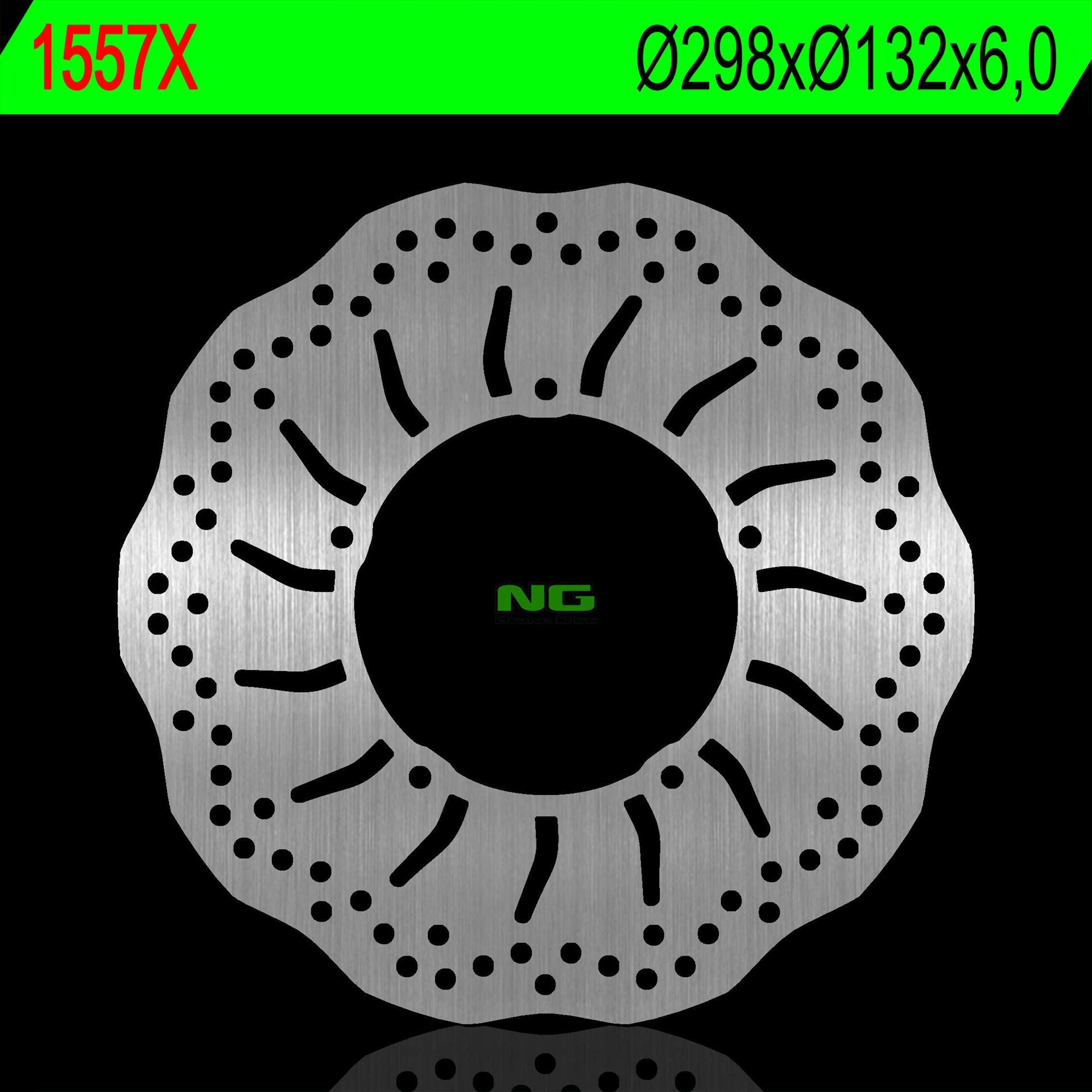 Brake disc (rotor) rear YAMAHA V-MAX 1700 10-17 (298X132X6,0MM) (5X8,5MM) WAVE, NG Brakes