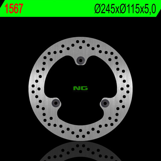 Brake disc (rotor) rear YAMAHA X-MAX 125 10-17, X-MAX 250 10-13 (245X115X5,0MM) (Mounting 3X8,25MM), NG Brakes