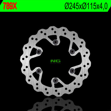 Brake disc (rotor) rear YAMAHA YZ 125/250 (02-18) YZF (00-18) WRF (02-20) (245X115X4) WAVE, NG Brakes
