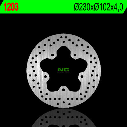 Brake disc (rotor) rear YAMAHA YZF 125R '08-'14, MT 125 '14 (230X102X4) (5X8,5MM), NG Brakes