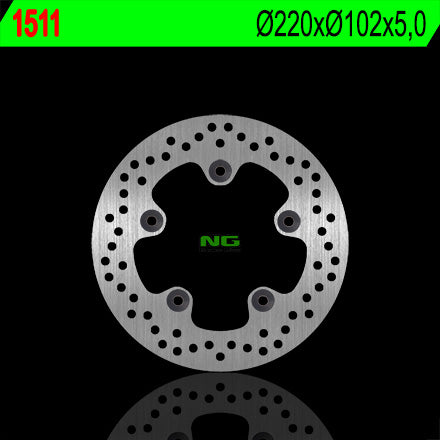 Brake disc (rotor) rear YAMAHA YZF R1 '15-'17 (220X102X5) (5X10,5MM), NG Brakes