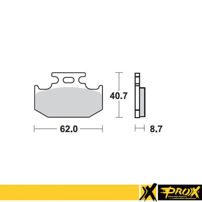 BRAKE PADS KH152 KAWASAKI KX 125/250/500 '89-94, SUZUKI RM 125/250 '89-94, YAMAHA YZ 125 '92-97, 250 '92-97, YZ/YZF 400 '98 REAR, ProX
