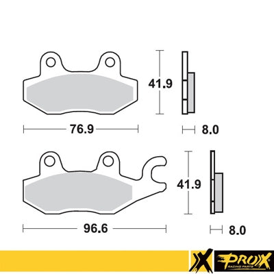 BRAKE PADS KH165 SUZUKI LT-R 450 '06-11, YAMAHA YFZ 450 '04-08 FRONT RIGHT, ProX