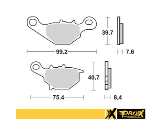 BRAKE PADS KH230 SINTER KAWASAKI KMX 125 '99-'03, SUZUKI RM 80/85 '96-'04 FRONT, ProX